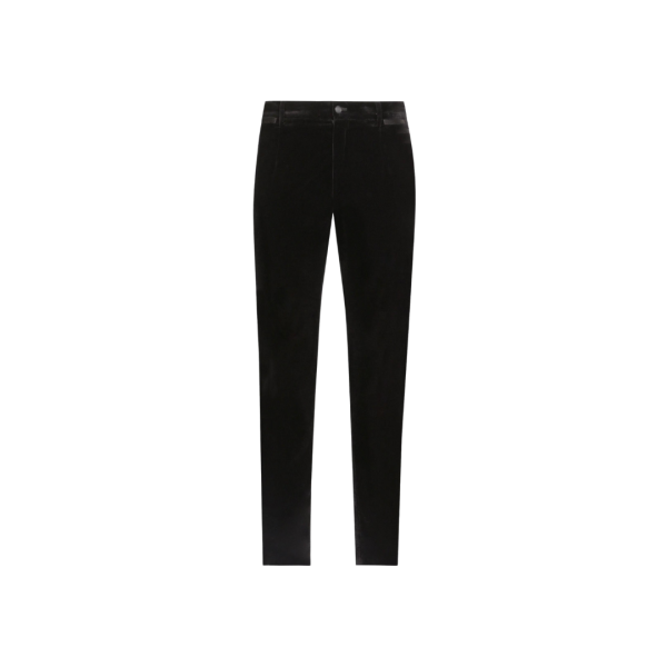 Pantalon de smoking DOLCE & GABBANA classique coton velours lisse noir