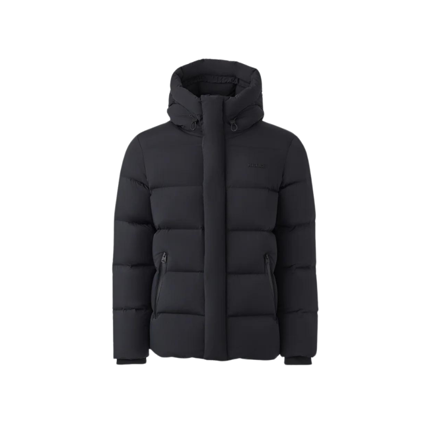 Doudoune mi longue MACKAGE Graydon noir stretch capuche tempête