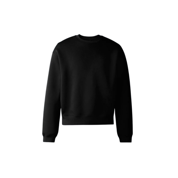 Sweat-shirt col rond MACKAGE Julian coton mélangé noir logo gomme