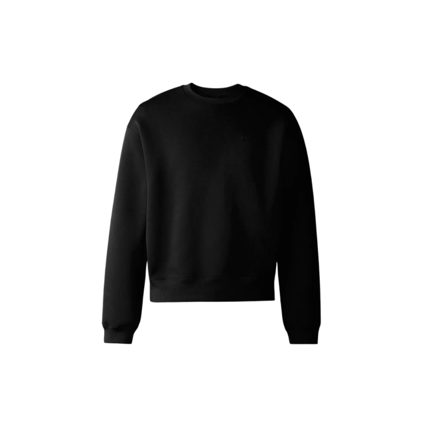 Sweat-shirt col rond MACKAGE Julian coton mélangé noir logo gomme