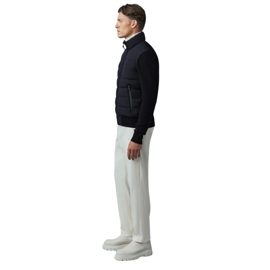 Cardigan zippé MACKAGE HANEY hybride nylon noir