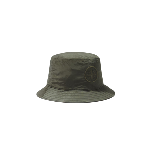 Bob STONE ISLAND nylon métal irisé kaki patch logo