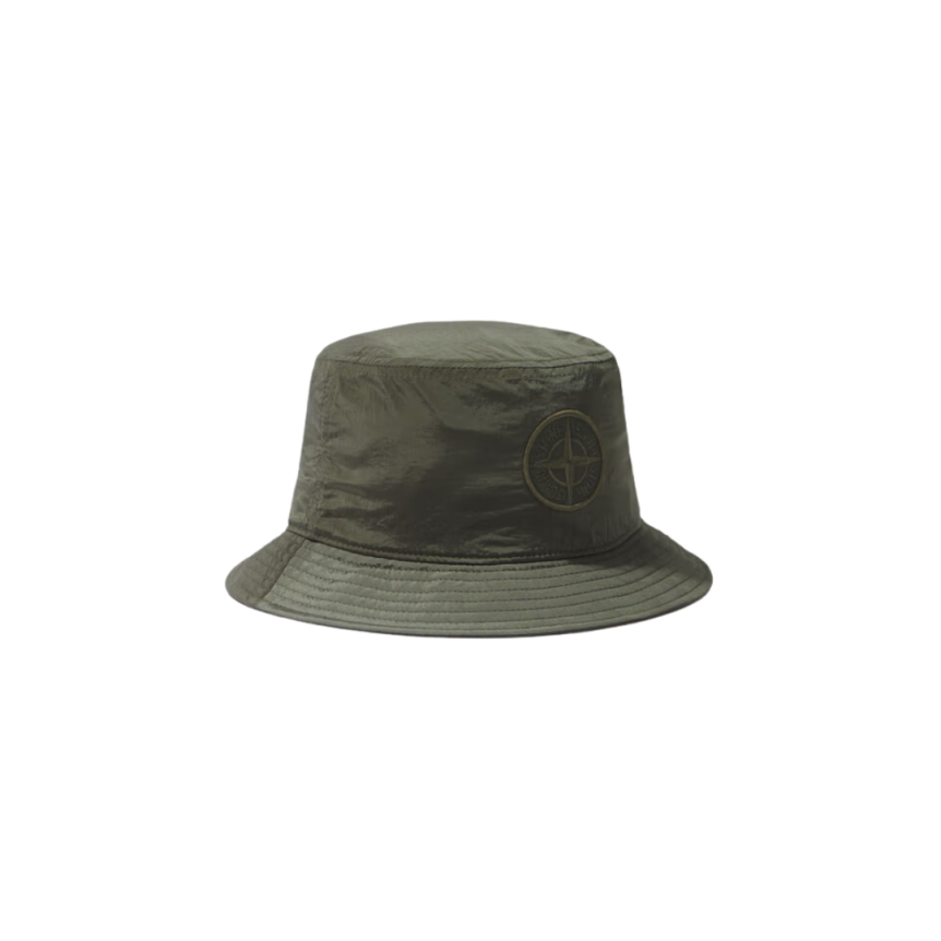 Bob STONE ISLAND nylon métal irisé kaki patch logo