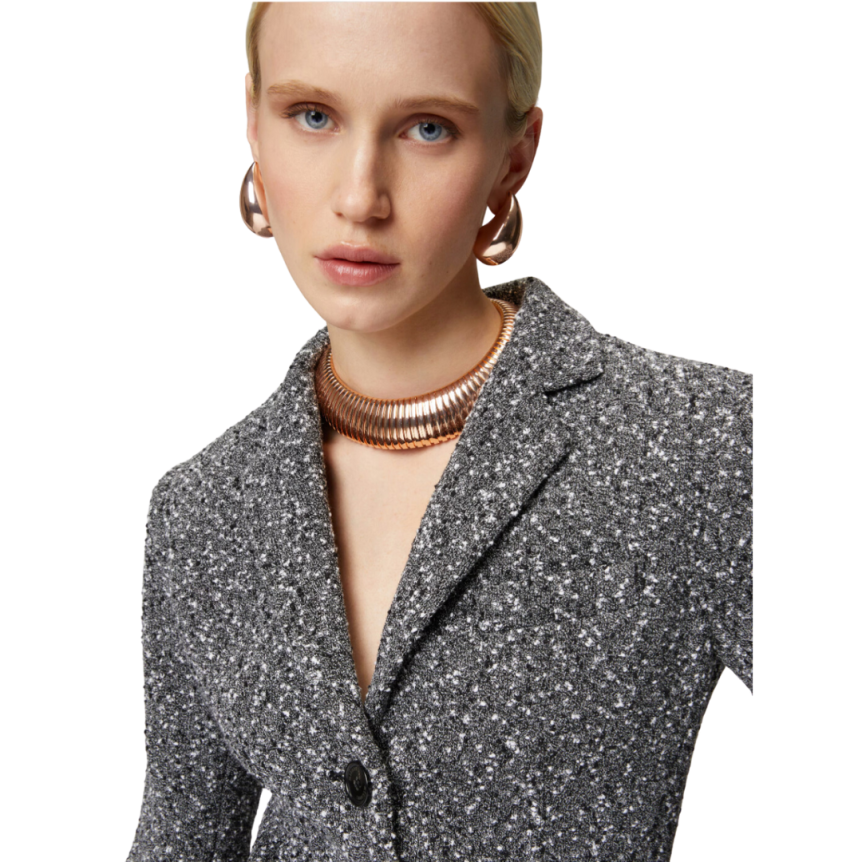 Blazer long MISSONI en coton mélangé noir blanc