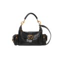 Camera bag Sac porté épaule cuir buffle brillant noir