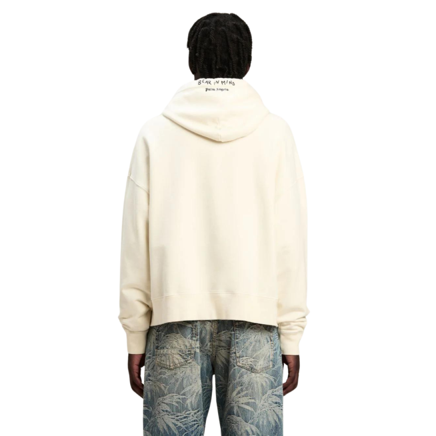 Sweat-shirt à capuche PALM ANGELS coton écru Bear in Mind