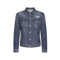 Veste en jean boutons denim coton délavé déchiré