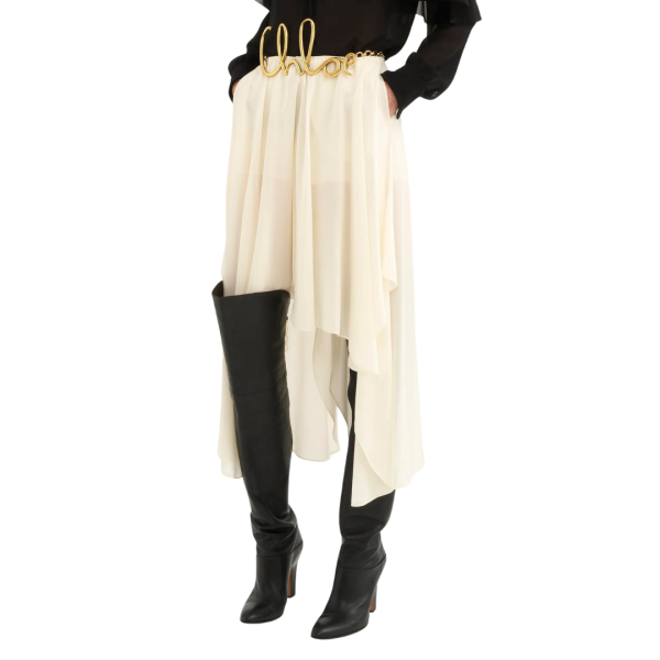 Bottes Cuissardes CHLOE Eve cuir veau brillant noir