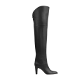 Bottes Cuissardes Eve cuir veau brillant noir