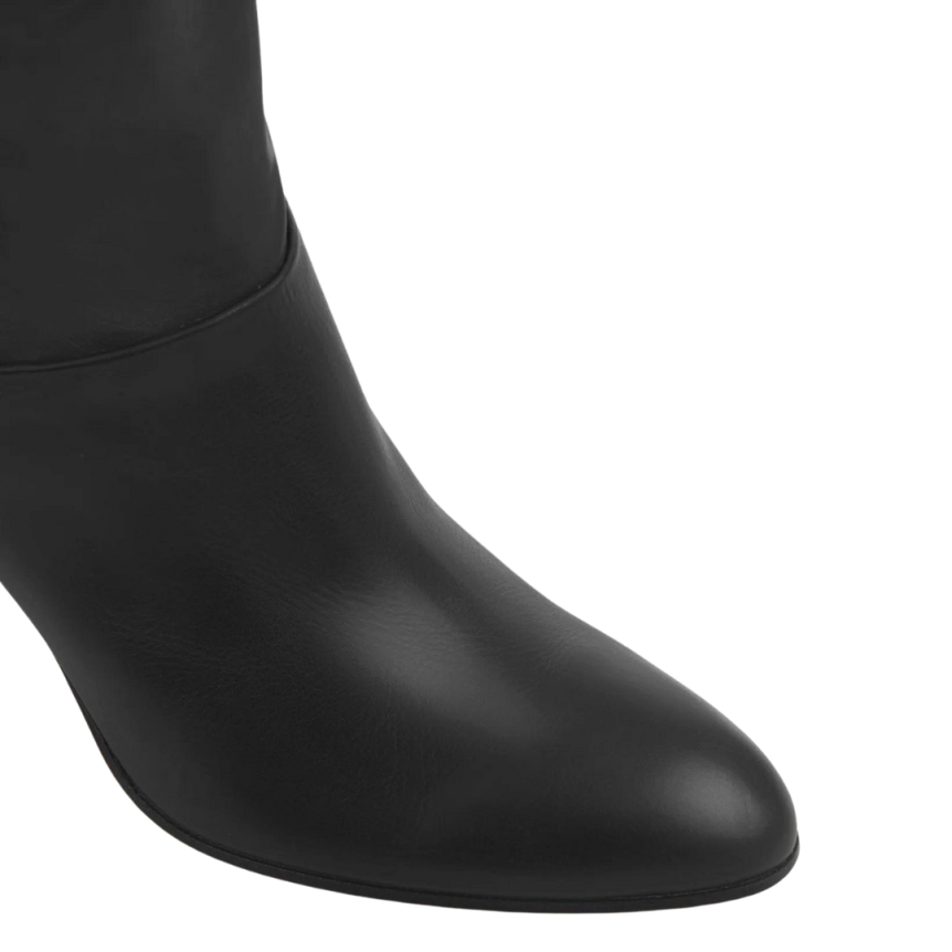 Bottes Cuissardes CHLOE Eve cuir veau brillant noir