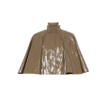 Cape courte coton laqué brillant marron kaki