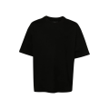 t-shirt col rond coton noir logo brodé poitrine dos ton sur ton