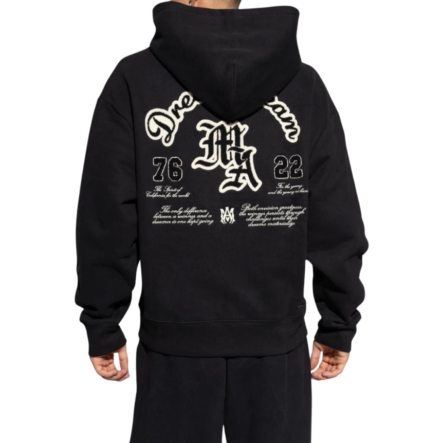 Sweat-shirt capuche AMIRI Dreamteam hoodie coton noir