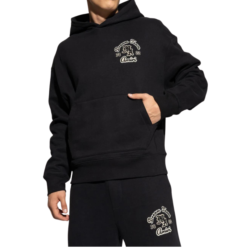 Sweat-shirt capuche AMIRI Dreamteam hoodie coton noir