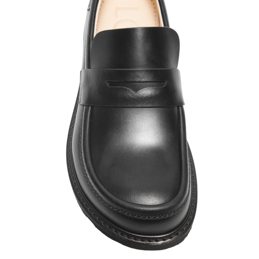 Mocassin LOEWE Blaze cuir veau pull-up noir