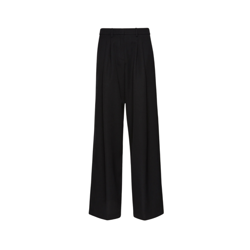 Pantalon tailleur MAGDA BUTRYM ample droit laine noire