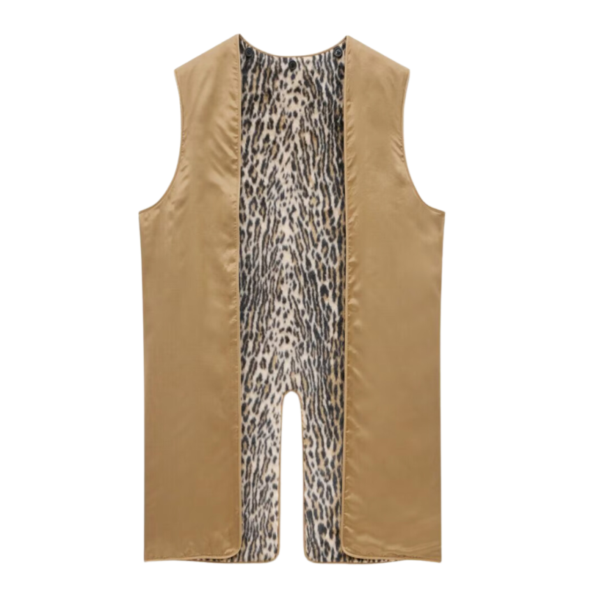 Manteau Trench SAINT LAURENT Macintosh coton beige doublure amovible léopard