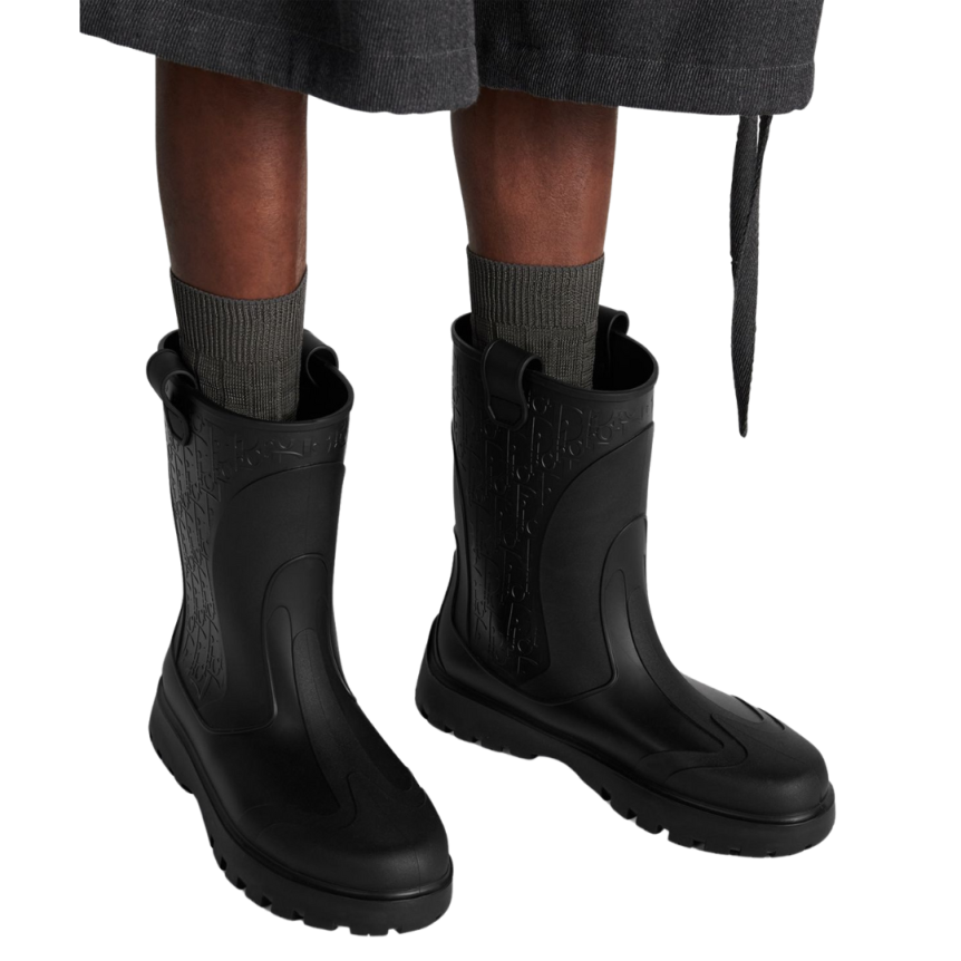 Bottes de pluie Garden DIOR Oblique noir