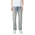 Jeans Slim denim coton bleu clair délavé