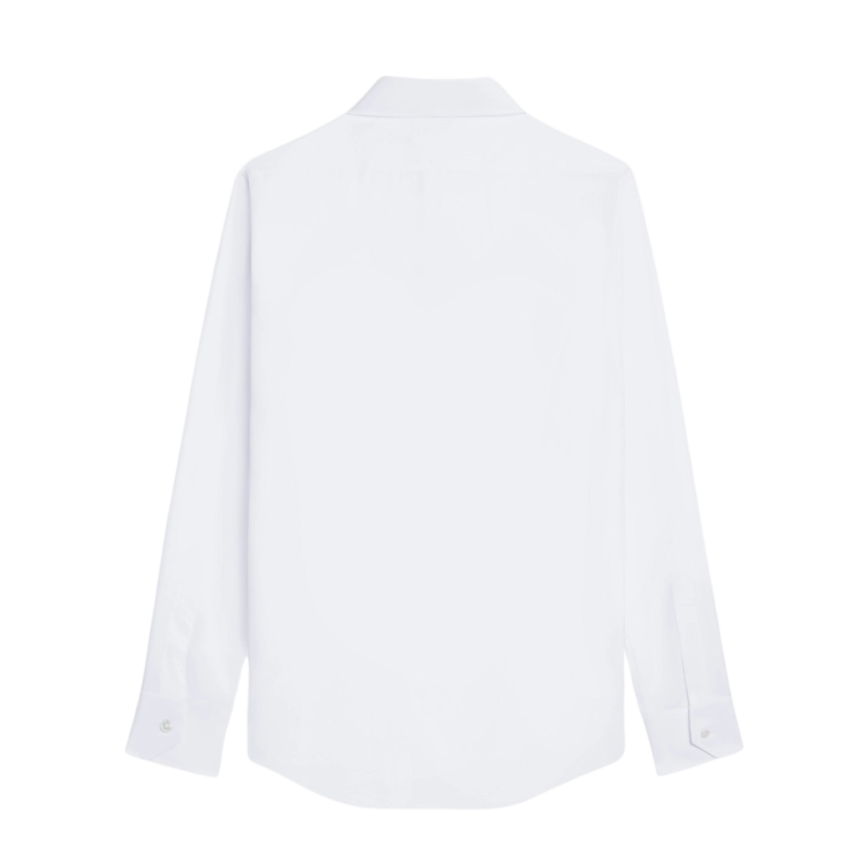 chemise ample CELINE à col claudine Triomphe en popeline de coton blanc