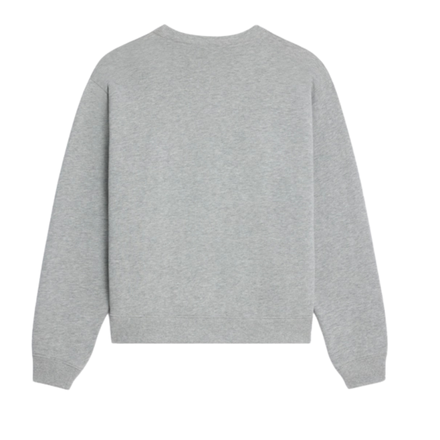 Sweat-shirt col rond coton gris blason CELINE bordeaux