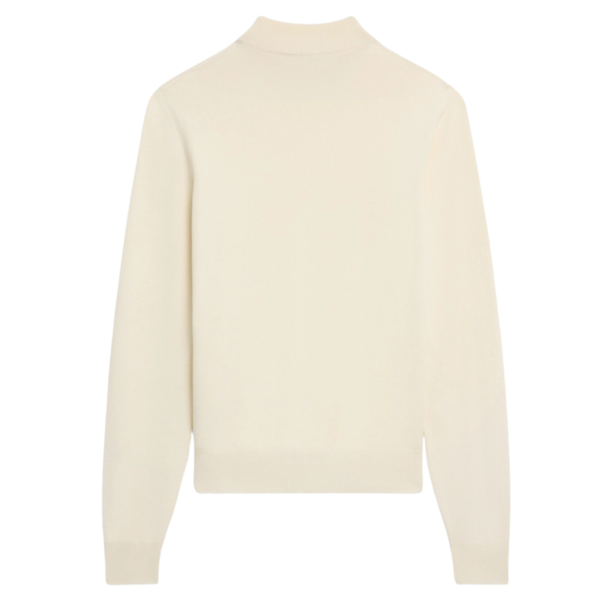Pull col CELINE montant laine logo Triomphe écru