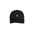 casquette de baseball triomphe coton noir logo blanc