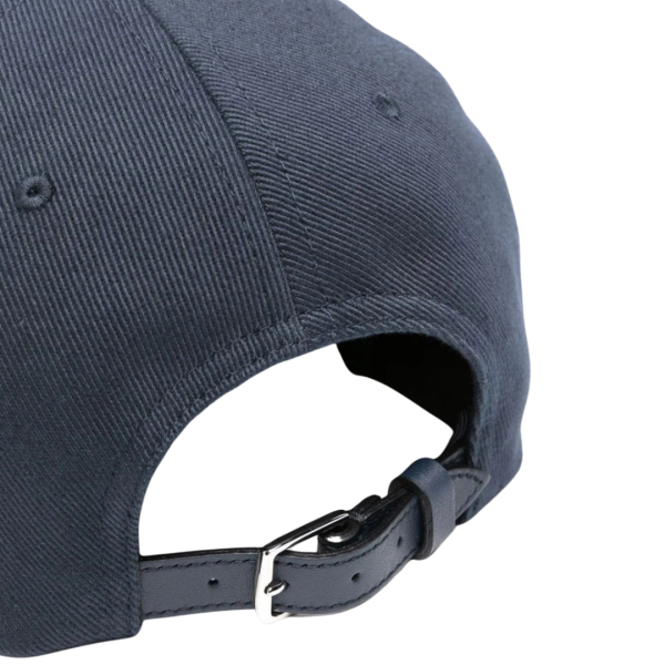 Casquette FENDI coton bleu plaque logo FF blanc