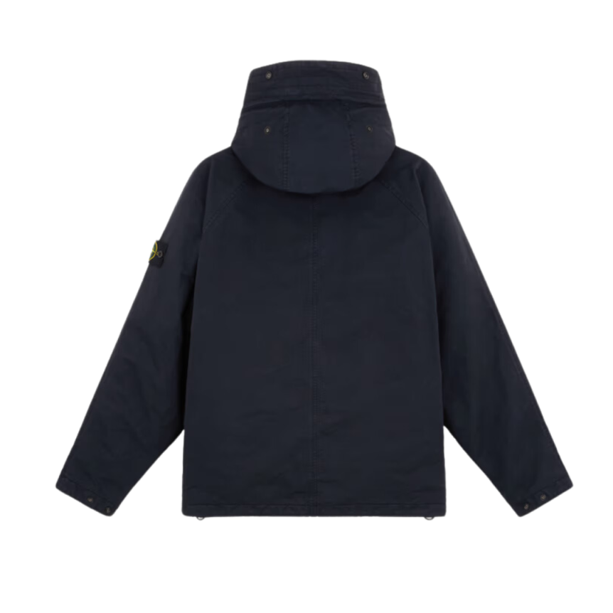 Parka longue à capuche STONE ISLAND David tissu déperlant bleu marine