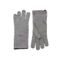 Gants Oasi Cashmere gris paume cuir