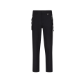 Pantalon slim coton noir poche zippée