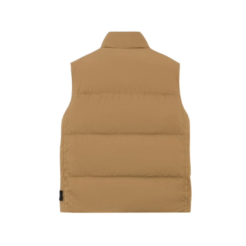 Doudoune gilet sans manche STONE ISLAND Crinkle nylon Biscuit