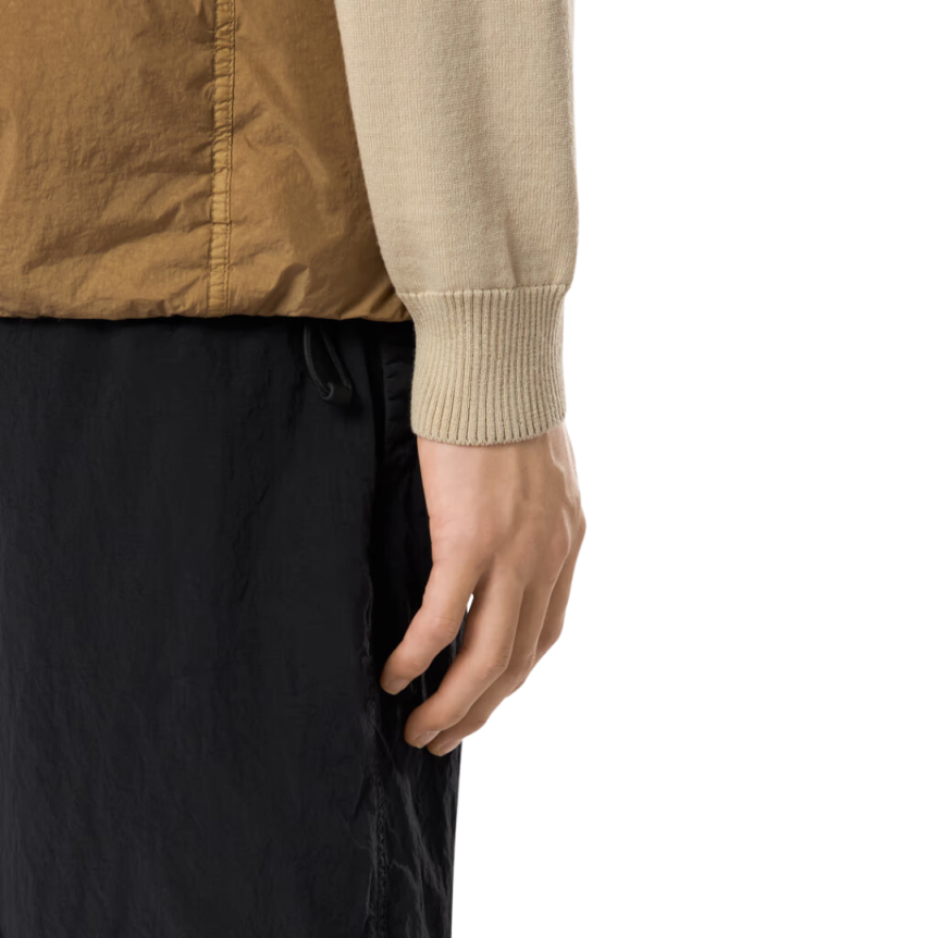 Doudoune gilet sans manche STONE ISLAND Crinkle nylon Biscuit