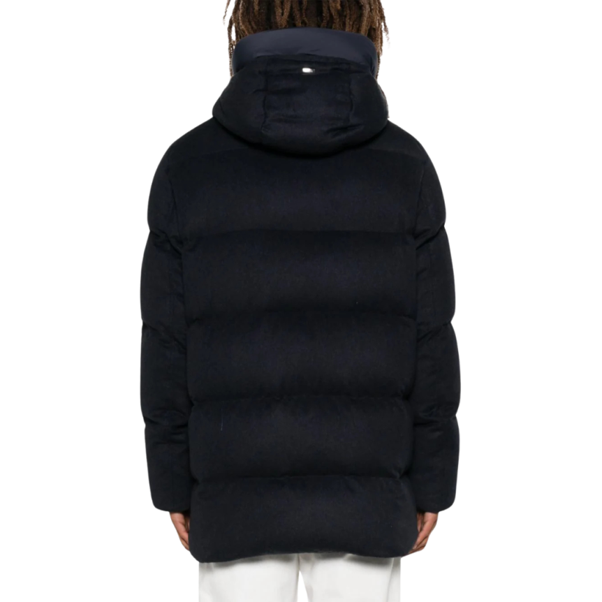 Manteau Parka HERNO à capuche cachemire noir