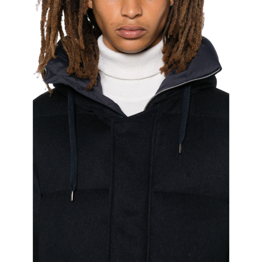 Manteau Parka HERNO à capuche cachemire noir