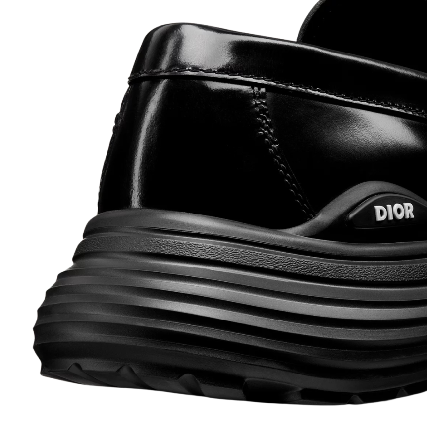Mocassin Dior Combat cuir veau poli noir