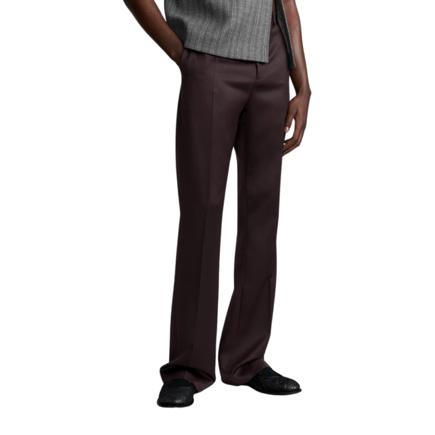 Pantalon évasé DIOR sergé laine vierge bordeaux