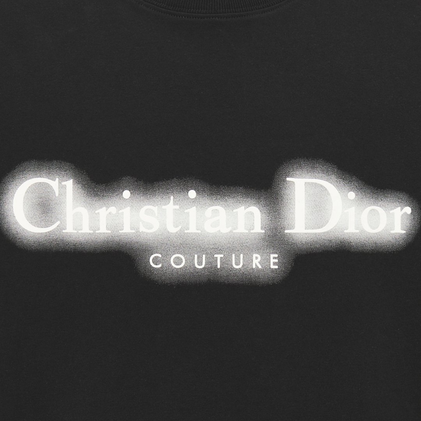 T-shirt coupe relax DIOR jersey coton noir logo phosphorescent