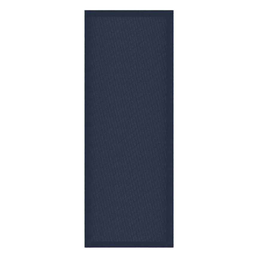 Echarpe Étole Dior Oblique Laine soie bleu marine