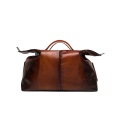 Sac de voyage 48h cuir patiné marron