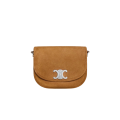 Besace Triomphe Moyen cuir veau suède camel