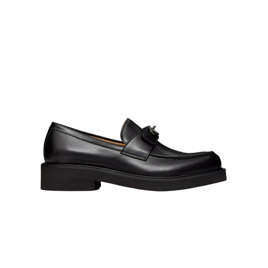 Mocassins VALENTINO VLogo Locker cuir veau noir
