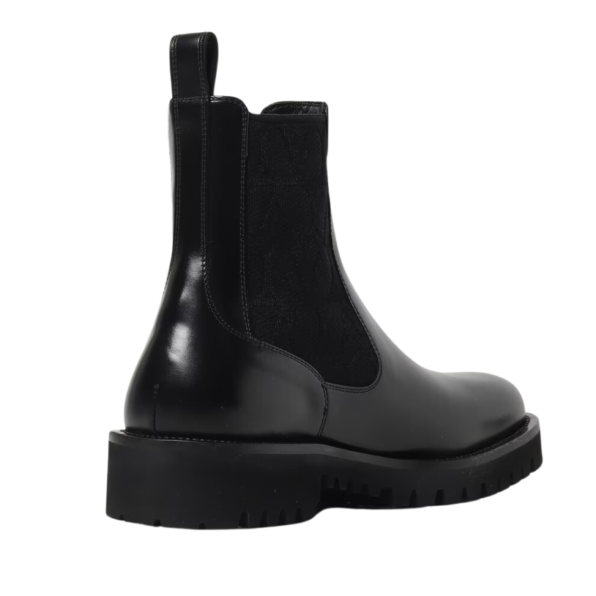 Boots VALENTINO Beatle cuir veau noir semelle crantée