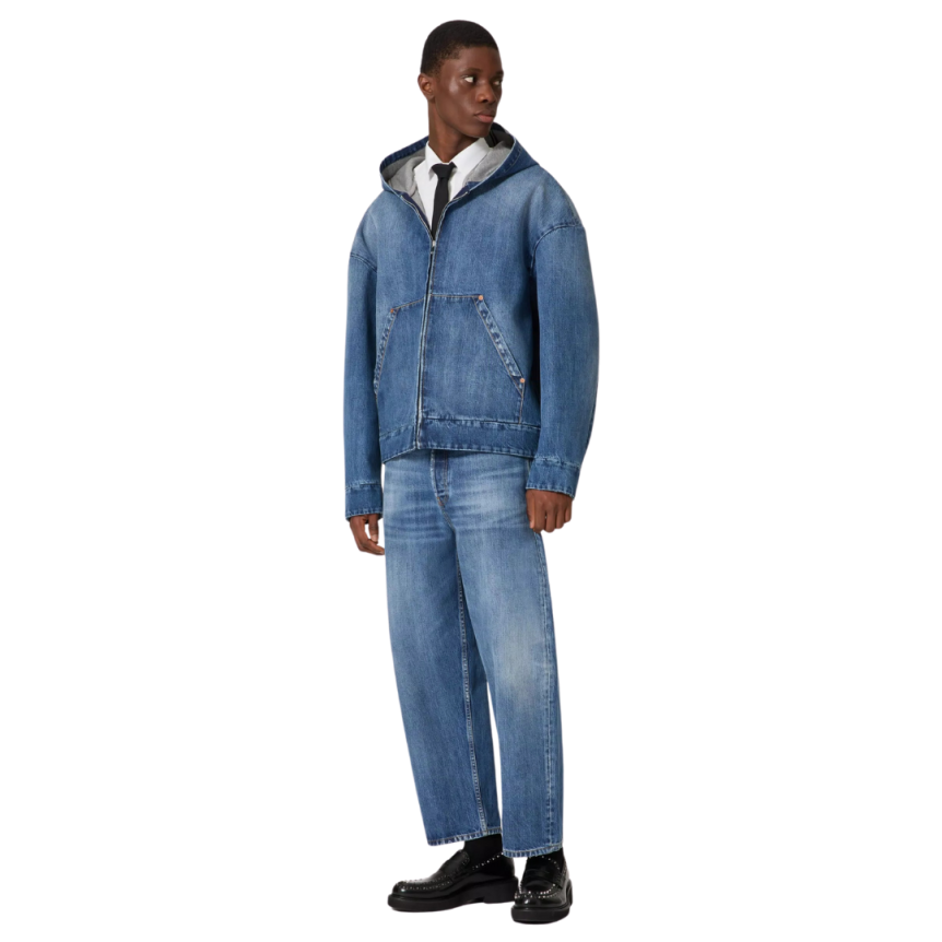 Pantalon Jeans VALENTINO chino coton denim bleu délavé