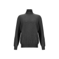 Pull col roulé cachemire gris anthracite