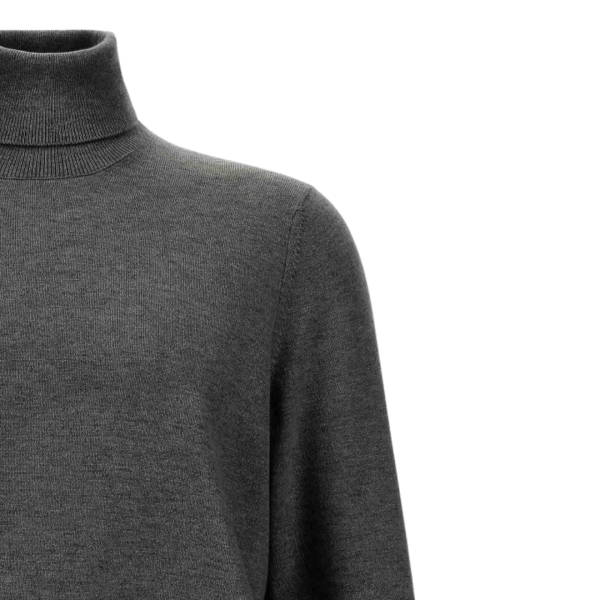 Pull BRUNELLO CUCINELLI col roulé cachemire gris anthracite