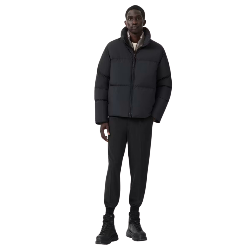 Doudoune CANADA GOOSE Lawrence black label nylon noir logo noir