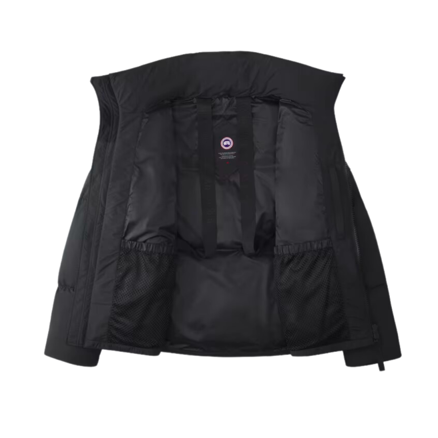 Doudoune CANADA GOOSE Lawrence black label nylon noir logo noir