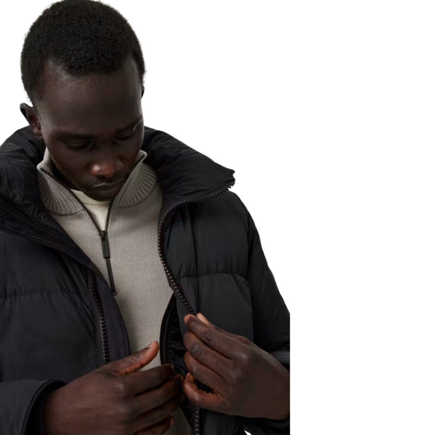 Doudoune CANADA GOOSE Lawrence black label nylon noir logo noir