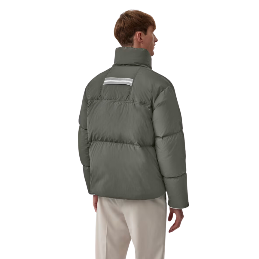Doudoune CANADA GOOSE Lawrence nylon vert sauge logo blanc